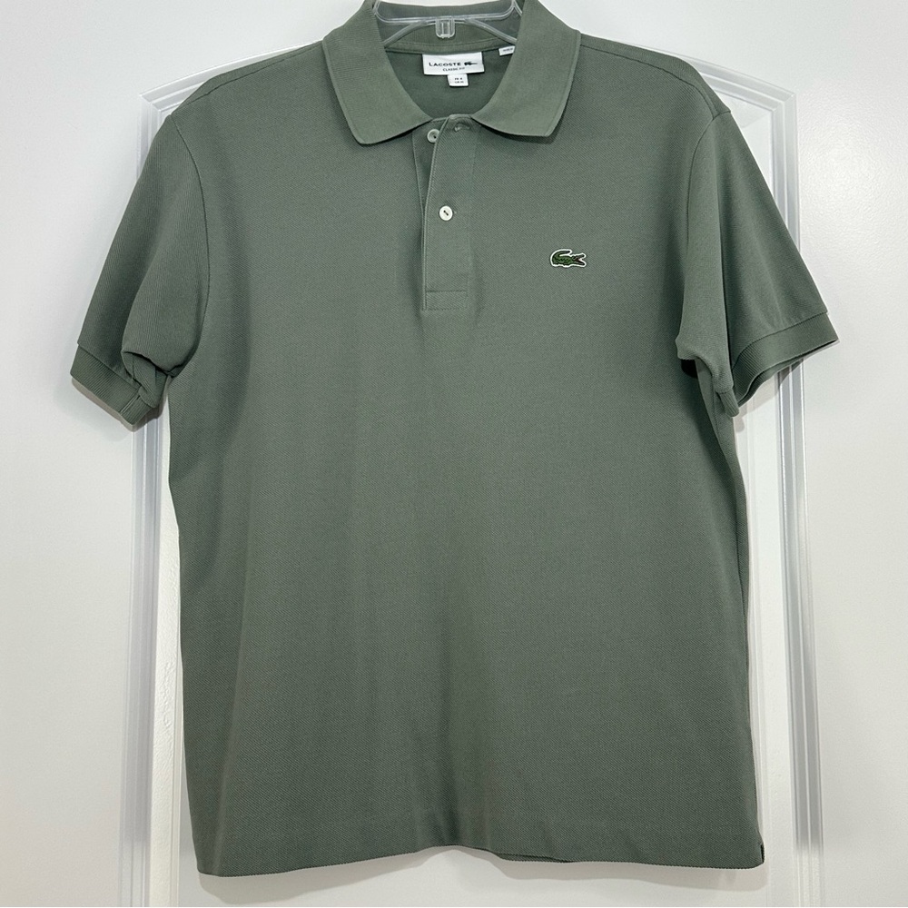 Lacoste Classic Fit Men’s Sage Green Pullover Sz M (4)